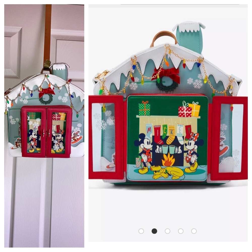 NWT Disney BoxLunch XMIC & Friends Ski House Figural Exclusive Mini Backpack